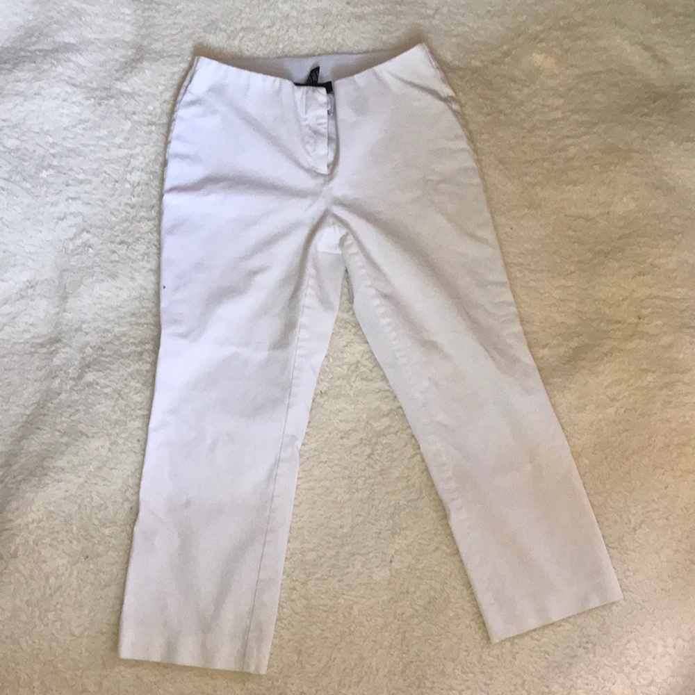Alfani white cropped pants